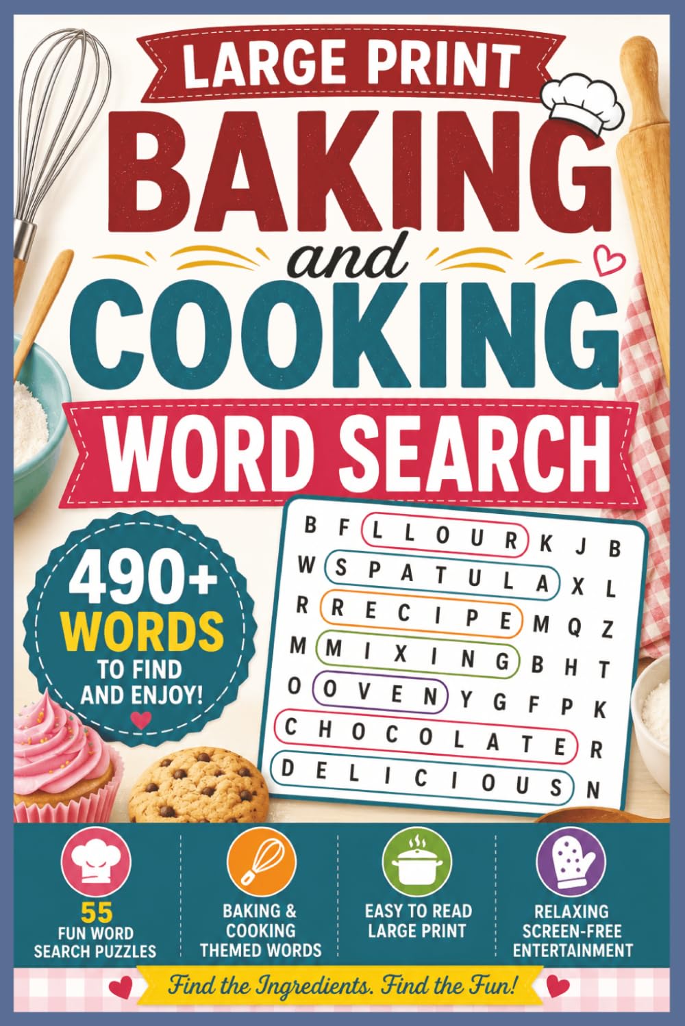 Large Print Baking and Cooking Word Search