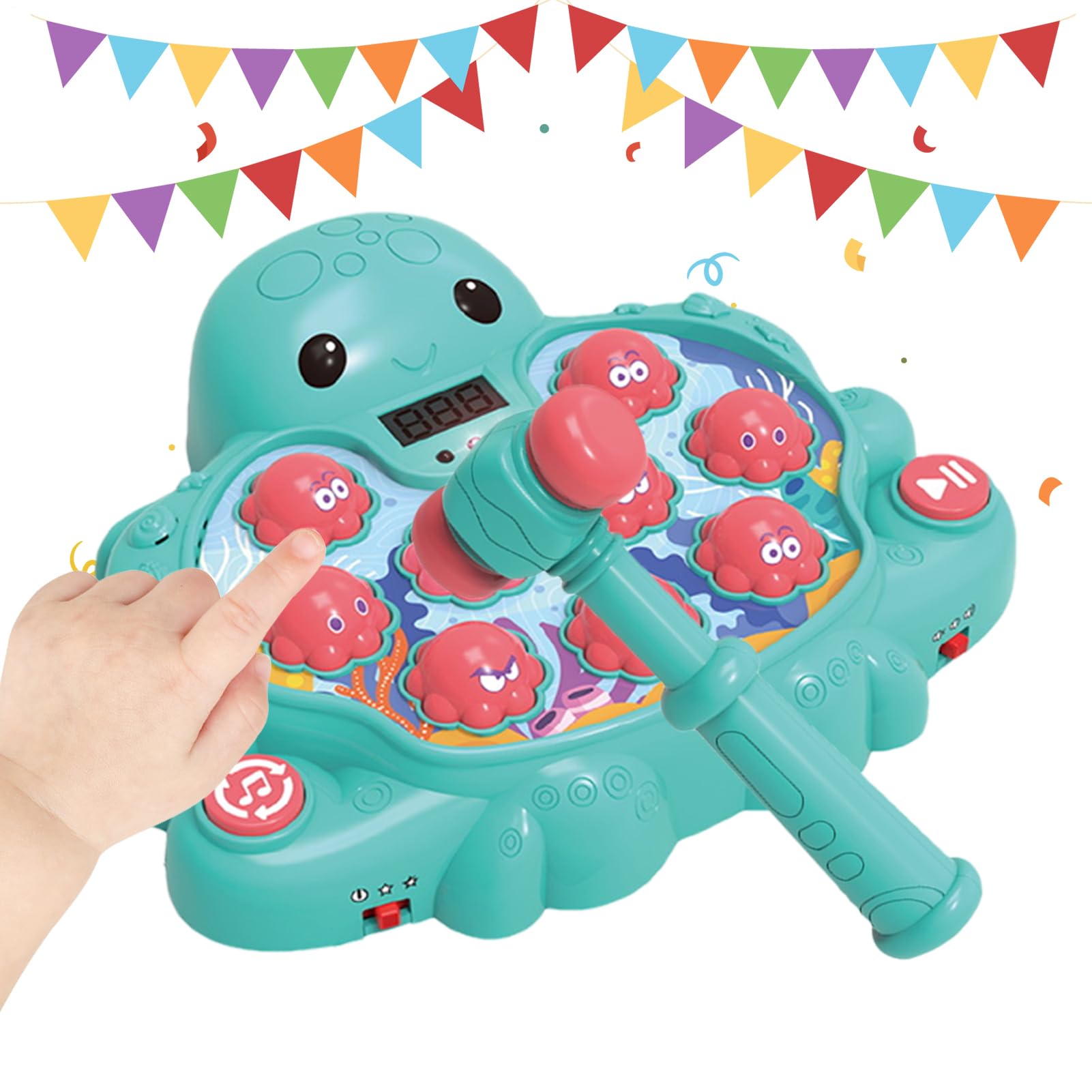 Hammerspielzeug Interaktives Hämmer-Spiel | Tintenfisch Form Hand Auge Koordination Lernspiel Für Kinder Vorschule Zuhause Unterwegs Mädchen Junge Entwicklung