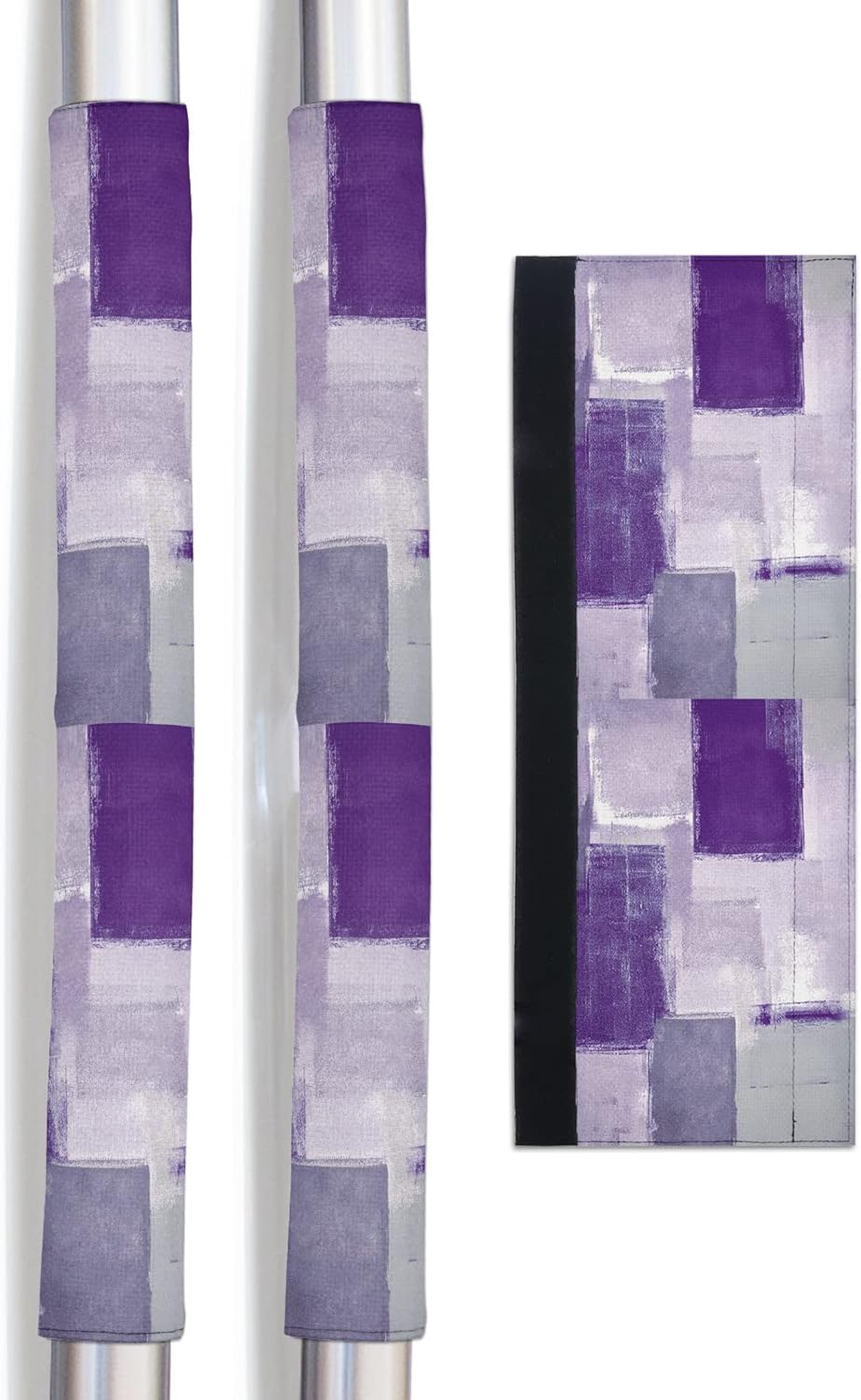 Refrigerator Door Handle Cover Abstract Textured Painting Dishwasher Microwave Oven Fridge Stove Handles Purple Paint Art Garffiti Fridge Protector Kitchen Appliance Decor Set of 2
