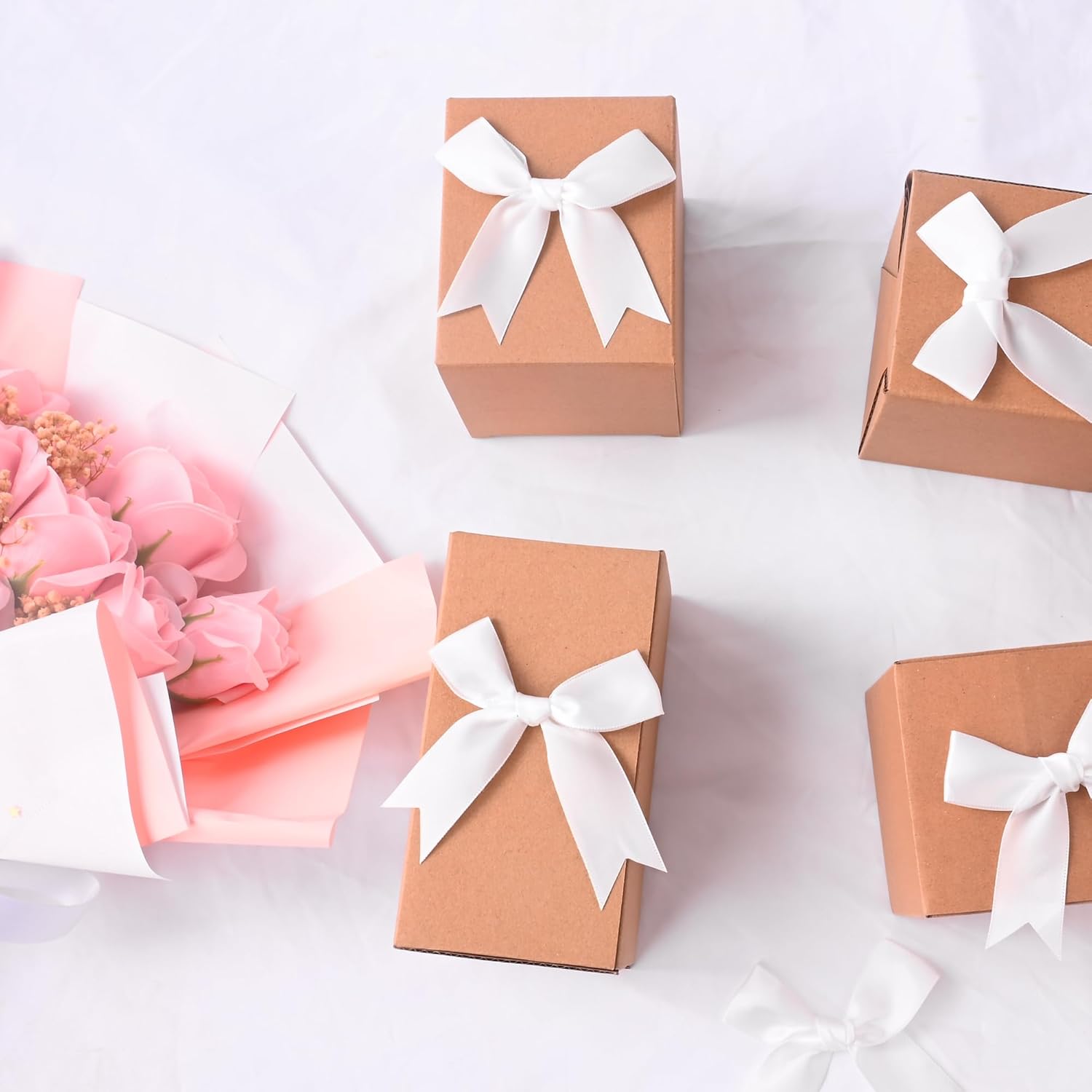 Oubest Black Bows for Gift Wrapping, 60 PCS 1.57", 2.5" & 3.5" Satin Ribbon Gift Wrap Bows with Twist Tie for Christmas,Birthdays,Baby Shower,Weddings,Crafts,Holiday Presents,Party Decorations, Black - Image 3