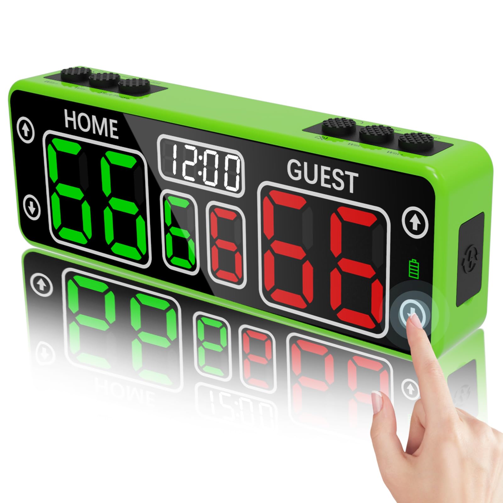 YZ Upgraded Digital Scoreboard with Timer, Mini Magnetic Electronic Scoreboard, LED Portable Scoreboard Basketball, Cornhole Score Keeper for Indoor&Outdoor Games