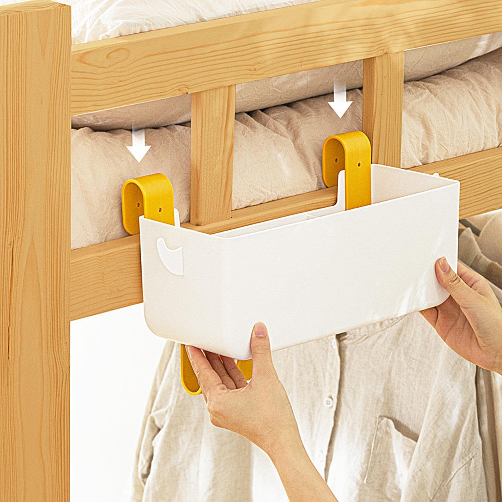 BESTYASH 2er Set Hängekörbe - Praktische Aufbewahrung Für Bett, Nachttisch & Mehr