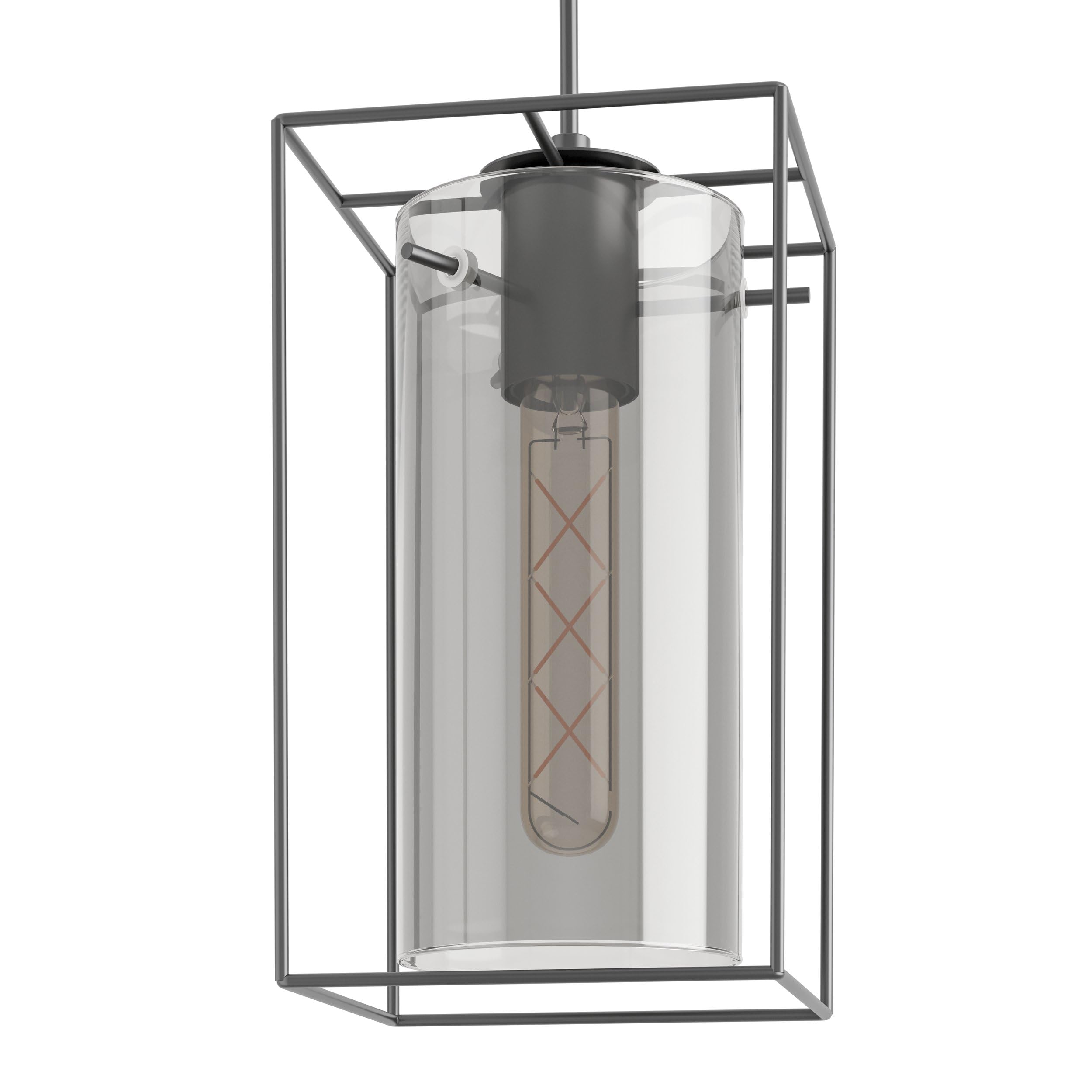 Eglo Suspension Loncino, lampe suspendue vintage à 1 flamme, suspension en