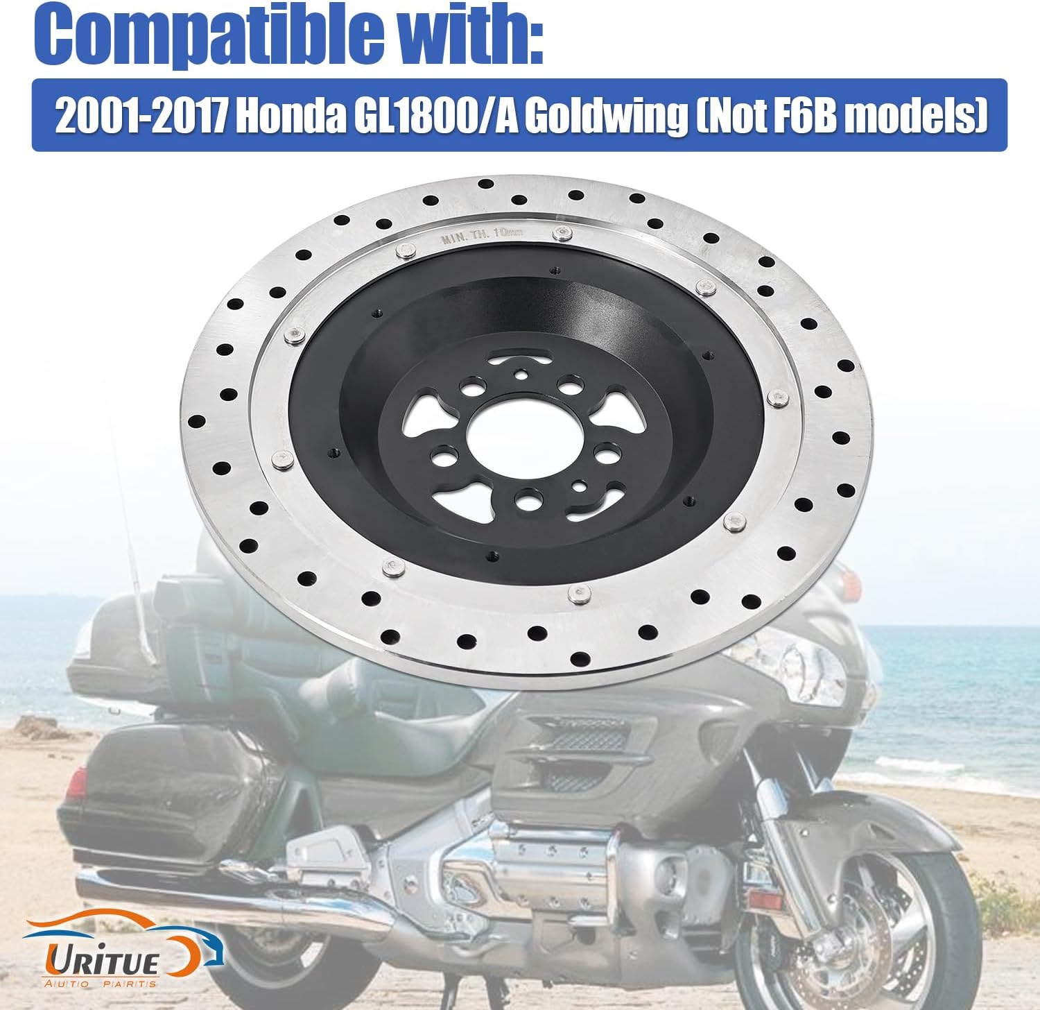 43250-MCA-013 Rear Brake Disc Rotor Compatible with 2001-2017 Honda Goldwing 1800