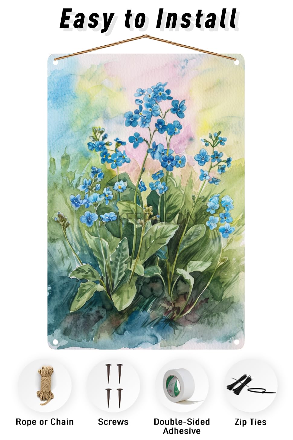 Amazon.com: KEEPAEON Forget-me-not 12x16 Inch Aluminum Signs