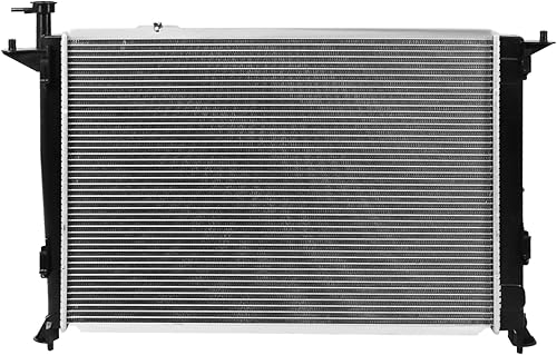 Miniatura 22 de DNA Motoring OEM-RA-2392 Radiador de enfriamiento de aluminio de 1 fila estilo OE compatible con 01-02 Kia Rio 1.5 AT, 25-1/2 pulgadas de ancho x