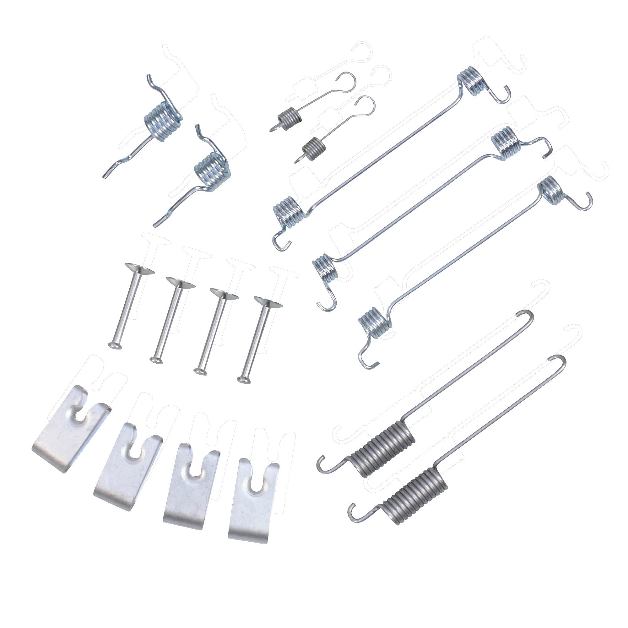 BESTPRICE Kit de freno del eje trasero incl. 2x tambor de freno 4x zapatas de freno 1x kit de montaje 2x ajustadores de zapatas de freno 2x cojinetes de rueda Compatible con FORD FIESTA Mk4,PUMA