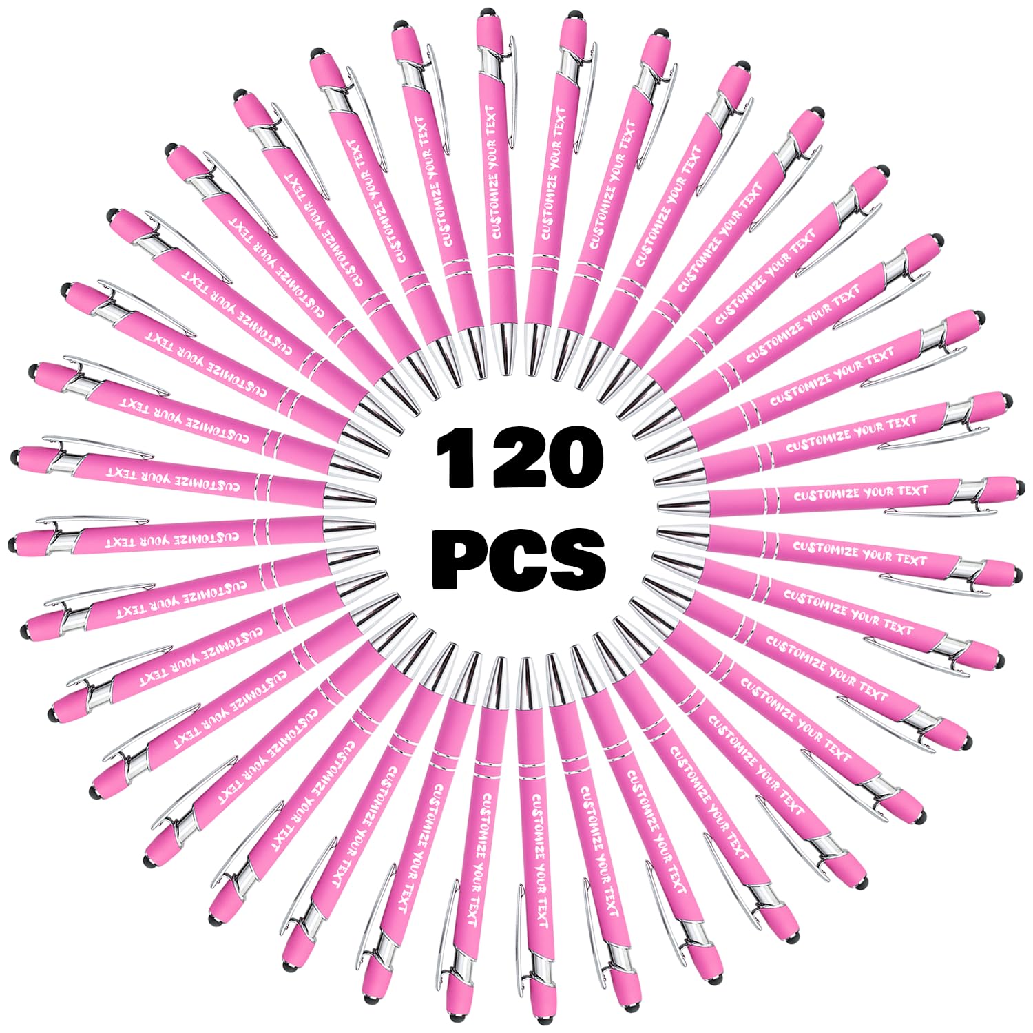 AIFLM Personalized Pens with Name in Bulk Up to 500 Pcs Engraving Ballpoint Pens Set with Your Name Text for Business,Graduation,Wedding,Birthday,Christmas