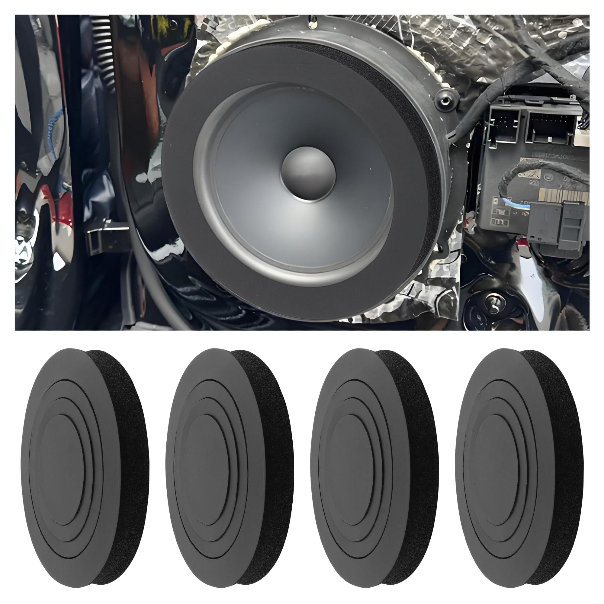 CXCCOI 4PCS 3in1 Car Speakers Foam with Self Adhesive,Multi-Size 6