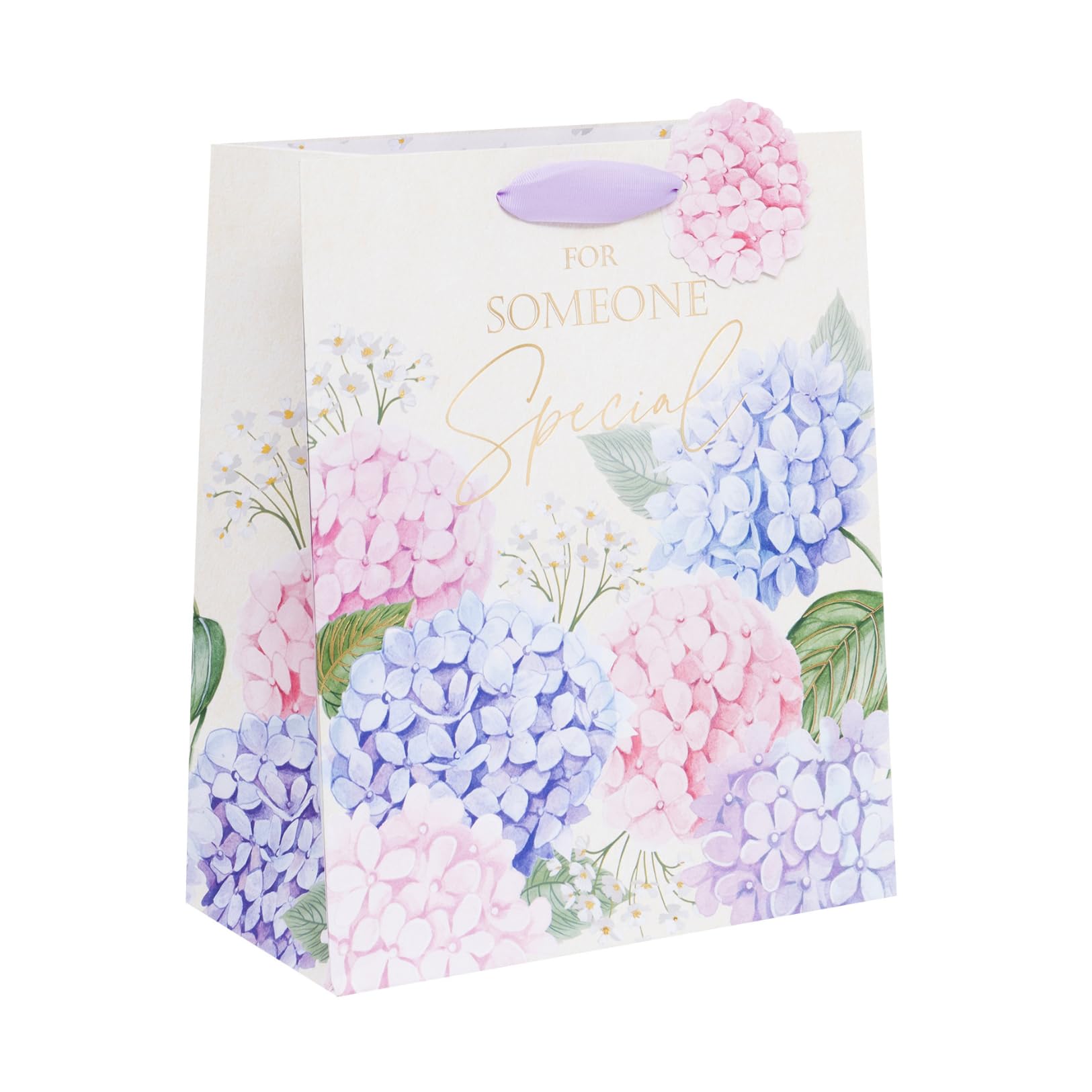 Ballyhoo Large Special Hydrangeas Gift Bag, For Birthdays and Other Celebrations, 31.5 x 26 x 13.5 cms, Multi-Coloured