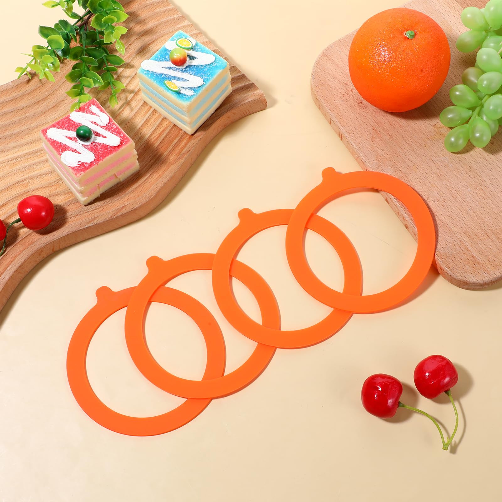 Juego De Anillos De Goma Silicona Para Tapas De Tarros - 8 Unidades, Diámetros 7 Cm Y 8.9 Cm, Sellado Hermético