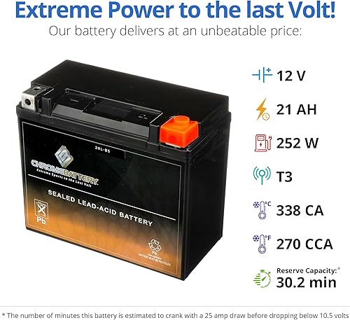 Miniatura 24 de YTX14AHL-BS Power Sports batería de alto rendimiento.