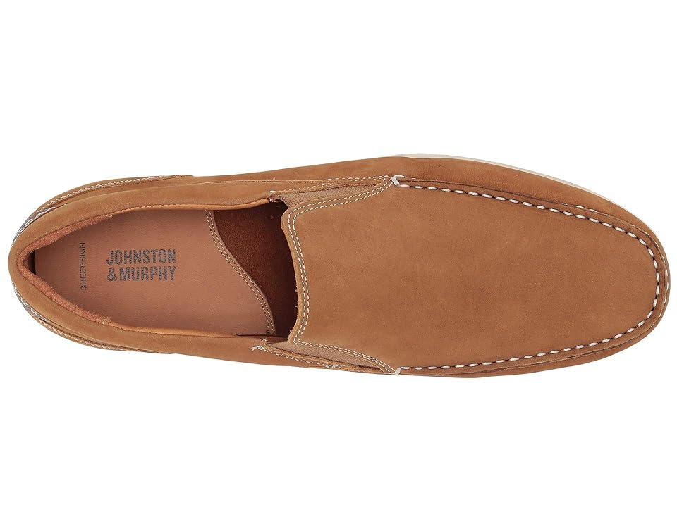 

Johnston & Murphy Carlisle Venetian (Camel Tumbled Nubuck) Men's Slip on Shoes, Gold