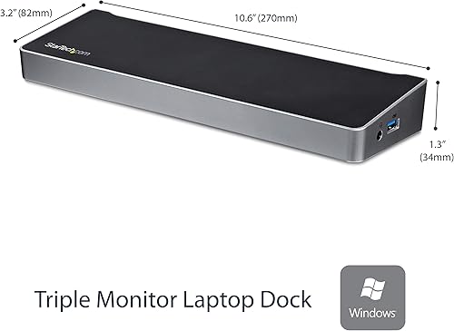 Miniatura 2 de StarTech.com 4K estación de acoplamiento para laptops, apta para doble video, DP y HDMI, USB 3.0, puerto de laptop universal 4K Ultra HD, Negro