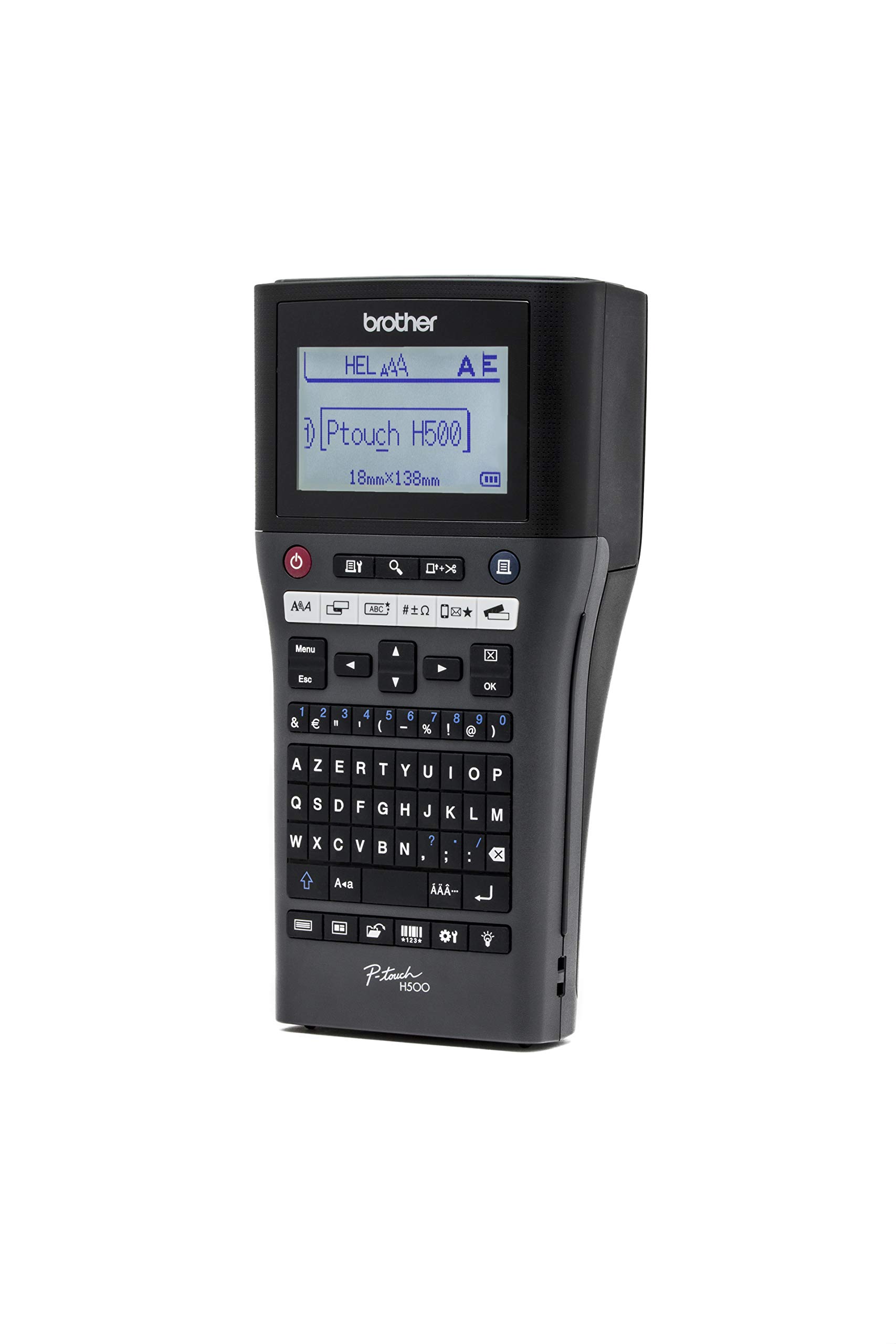 Brother PT-H500, etiqueteuse Portable et Connectable, Clavier AZERTY, utilise des Rubans TZe de3.5à 24mm de Large, Imprime Jusqu’à 7 Lignes de Texte, Compatible PC/Mac, Vitesse d’Impression :30mm/Sec