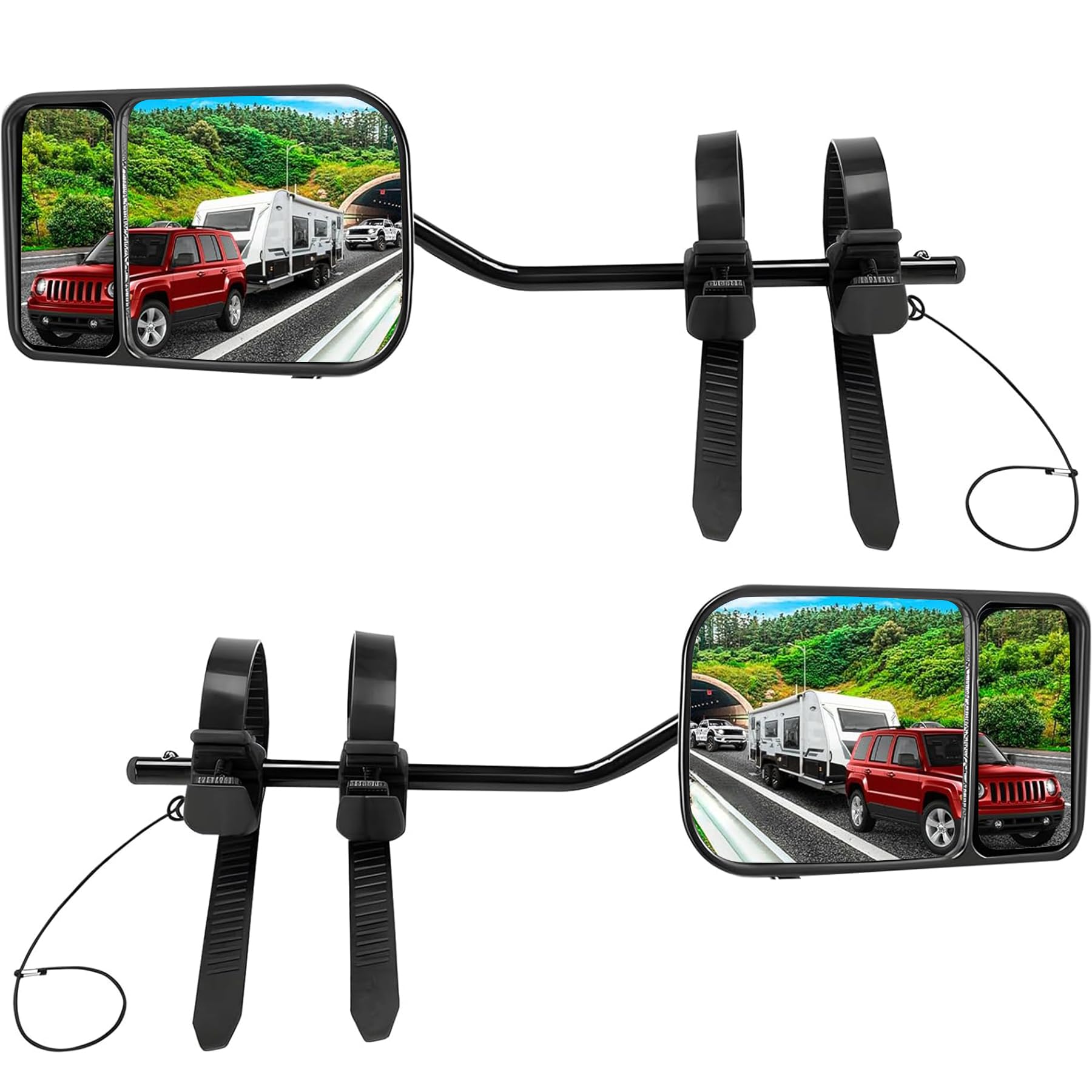 2 Stück Wohnwagen Spiegel Auto,Wohnwagenspiegel Universal,Spiegel für Wohnwagen,Wohnwagenspiegel,Abschleppspiegel,Caravanspiegel,Universalspiegel,Aufsatzspiegel für alle gängigen Fahrzeugtypen