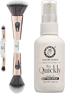Colors Queen 4 in1 Makeup Brush with Fix Quickly Makeup Setting Spray | Multifunctional Brush with Soft Bristles | Light W... Price In India