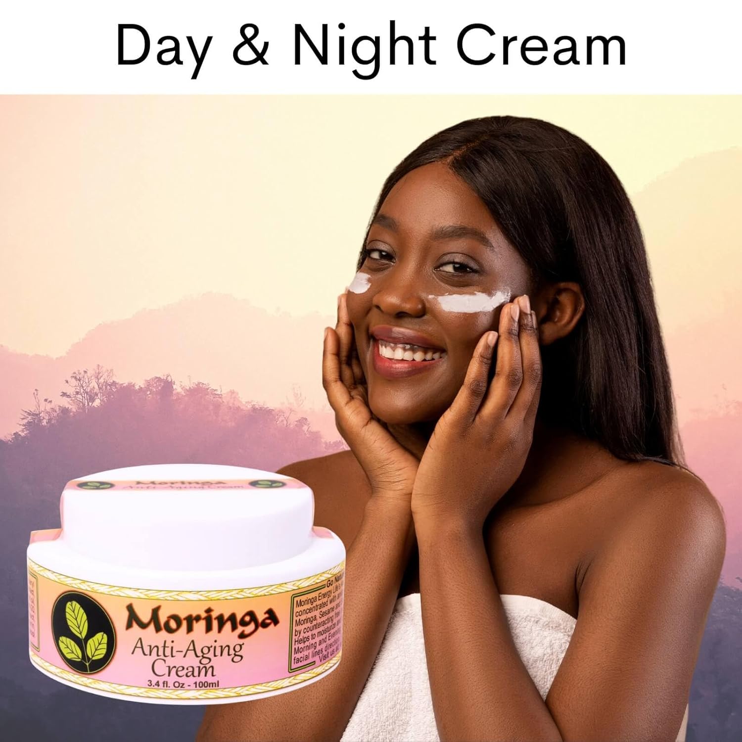 Moringa Anti Aging Cream 13 Natural Herbs with skin loving Antioxidants 3.4 oz