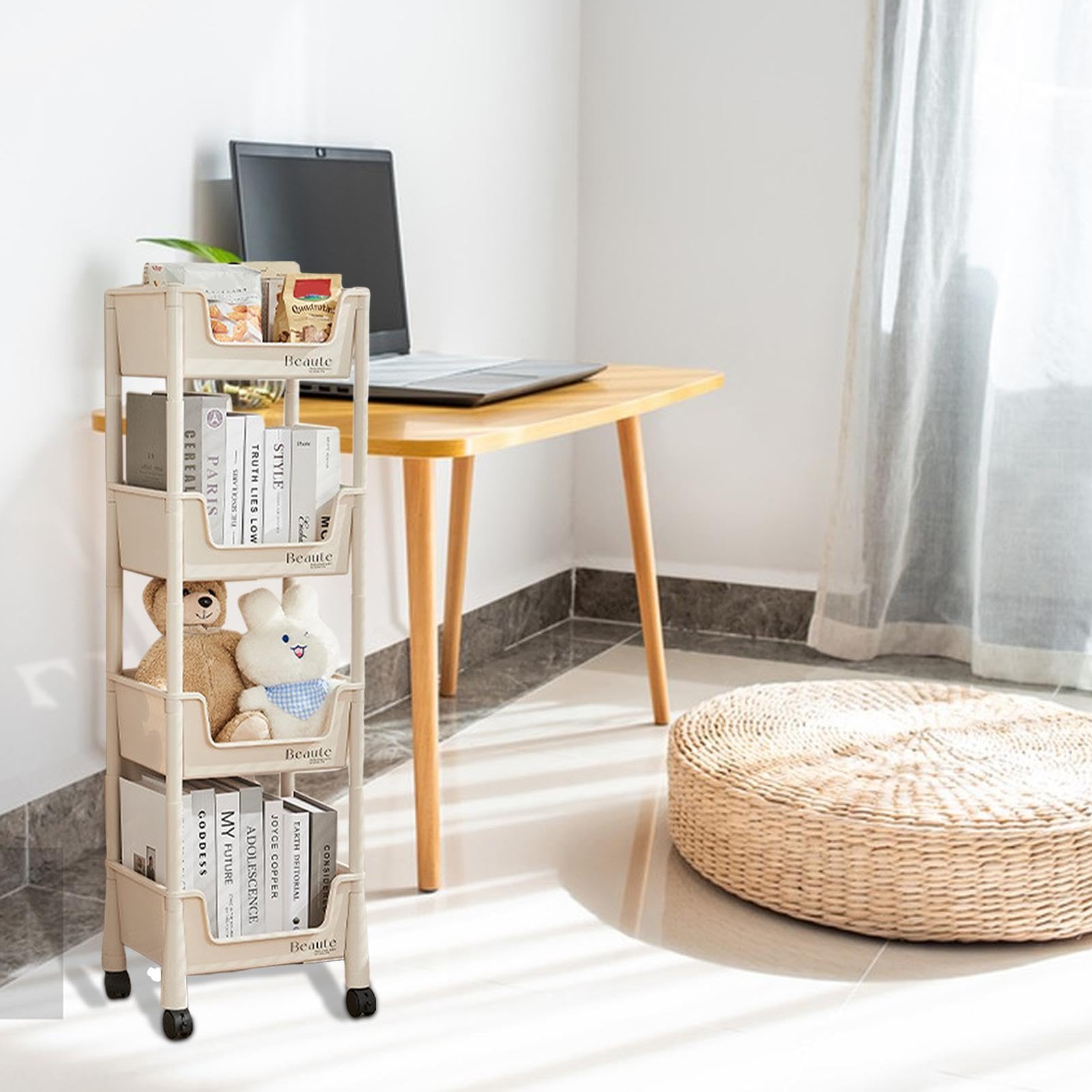 Carrello portaoggetti a 2/3/4 ripiani, organizer multifunzione