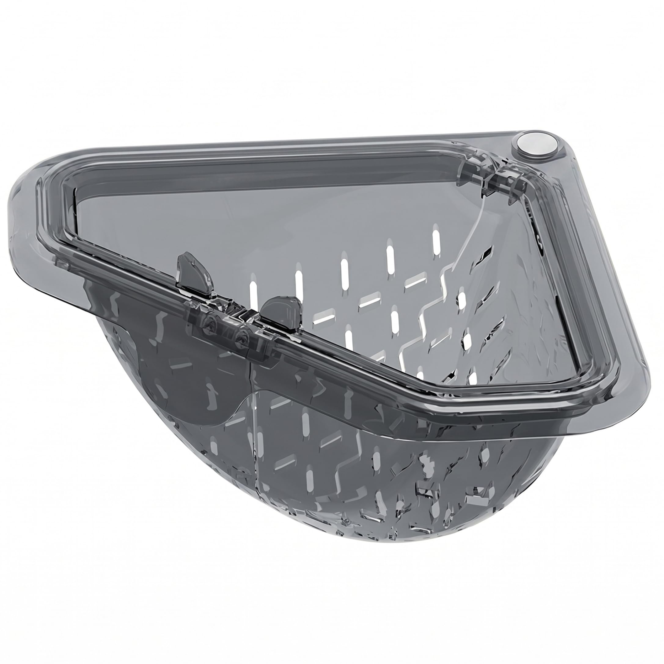 Colador de fregadero triangular gris para mantener tu cocina limpia y ordenada