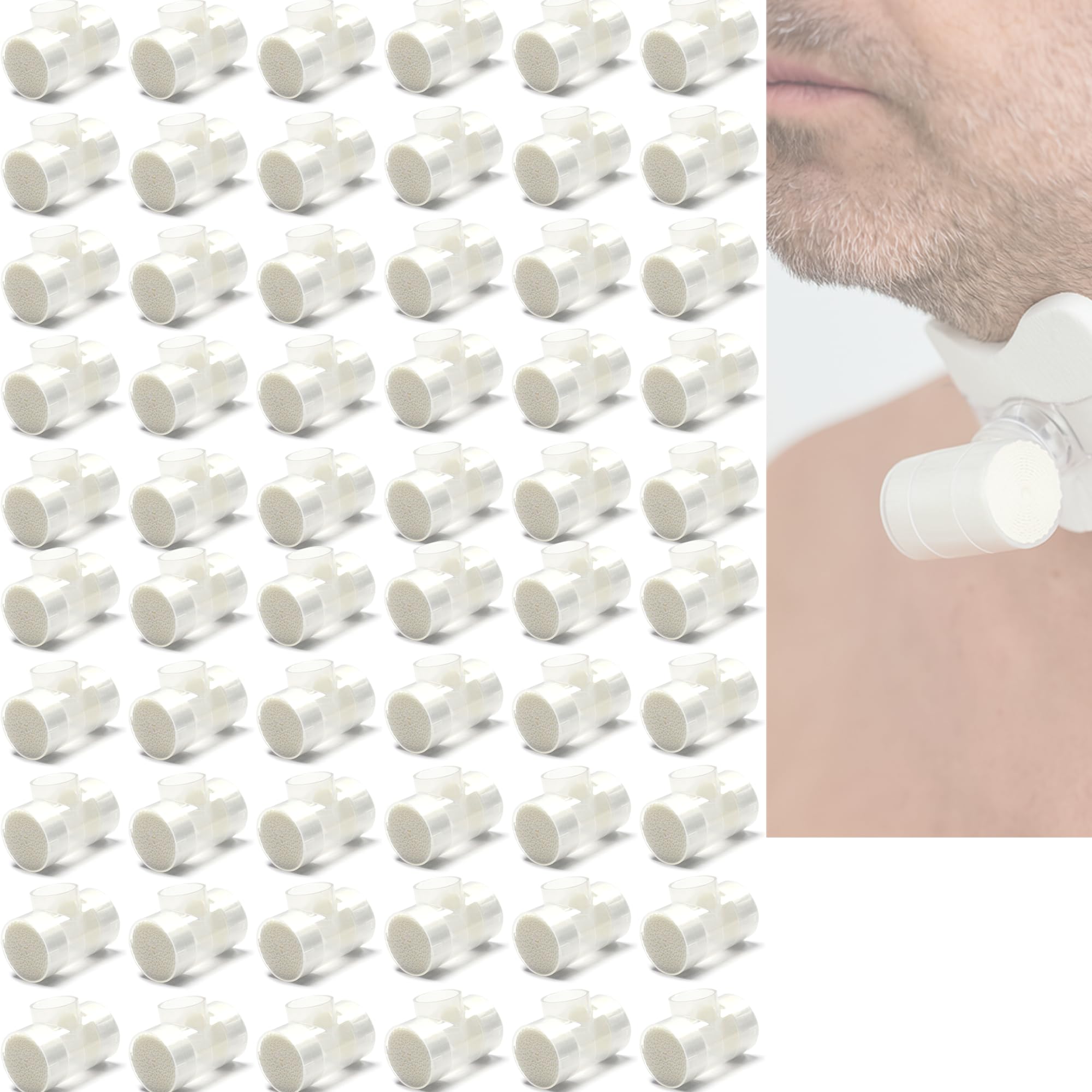 60-Pack Tracheostomy HME Heat Moisture Exchanger, Individually Package HME Filters