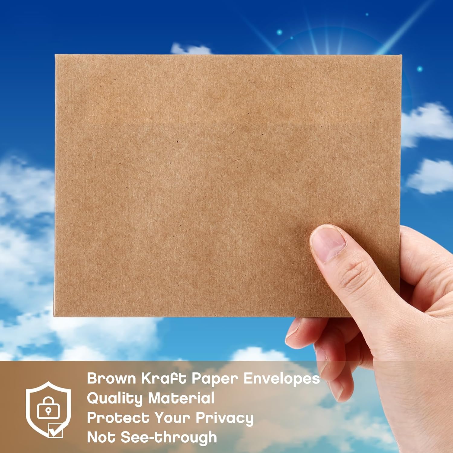 Fainne 1000 Pack Brown Envelopes Bulk, Kraft Envelopes for Invitation, 120 GSM Gift Card for Office, Gift, Party, Baby Shower, Wedding (A2,5.75 x 4.375")