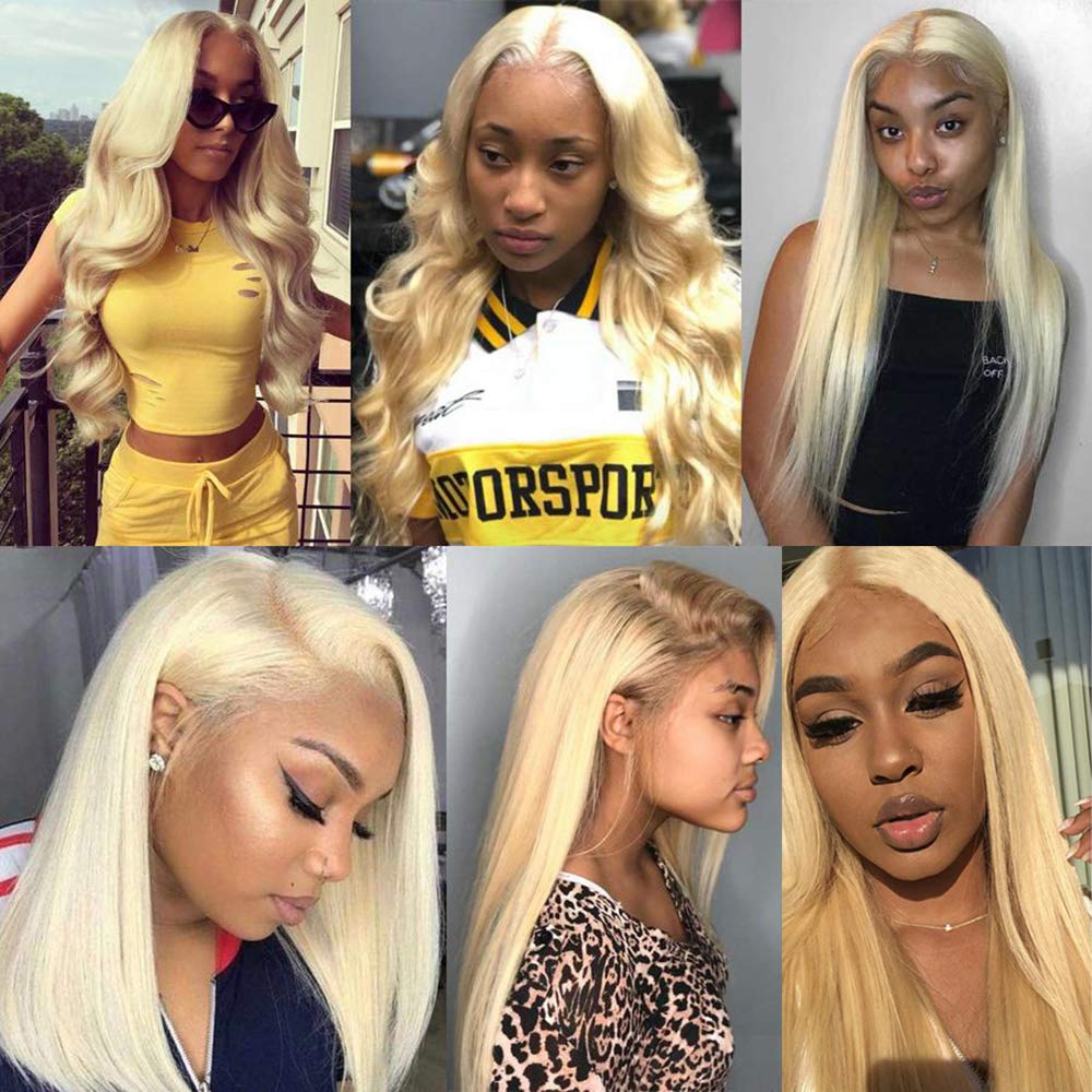 Amazon.com : 12A Human Hair Bundles 613 Blonde 18 20 22 Inch  display picture 1