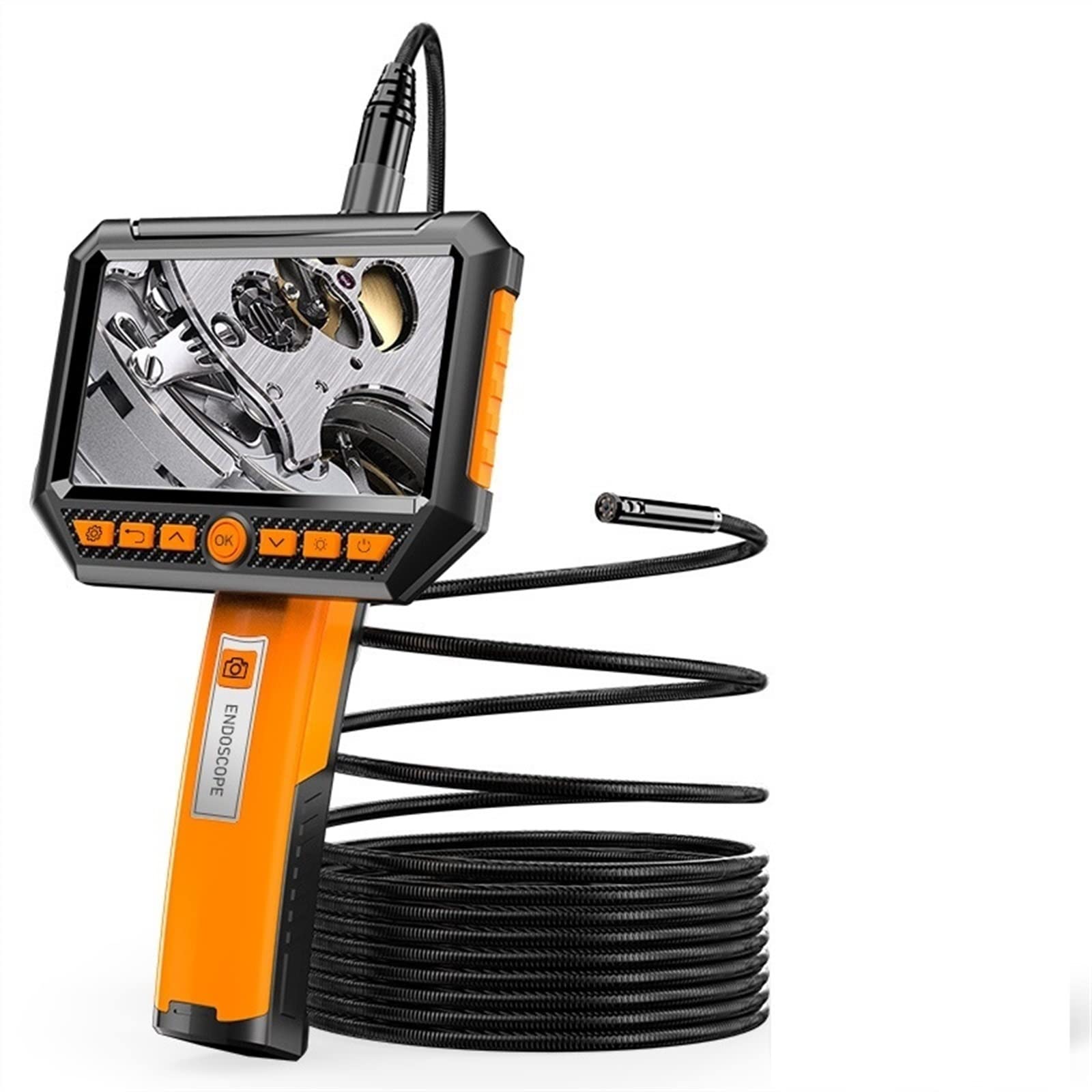 Inspection et analyse Caméra d'endoscope 5 "caméra d'inspection d'endoscope de serpent HD avec caméra industrielle tenue dans la main Wifi léger for tuyau (Size : 1m, Color : 5.5mm Dual lens)