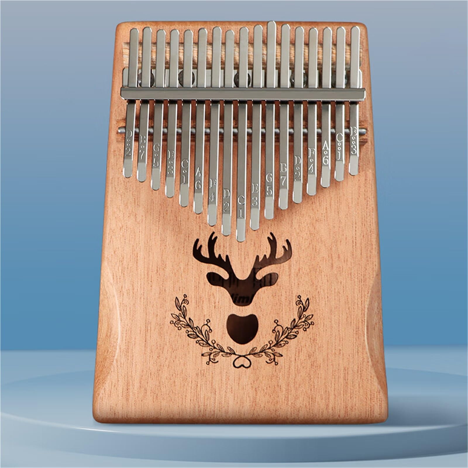 Kalimba 17 Nutowy Kalimba Z Kciukiem Przenośny Instrument Dla Początkujących Dorosłych Kolor Drewna Fawn