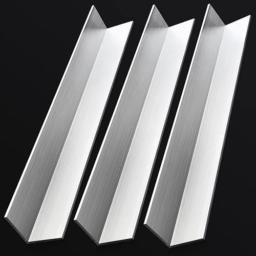 Ángulo de aluminio de 13 pulgadas, 3 piezas de ángulo de aluminio 6061 de 2 x 2 pulgadas, T6511 molino, 18 pulgadas de grosor