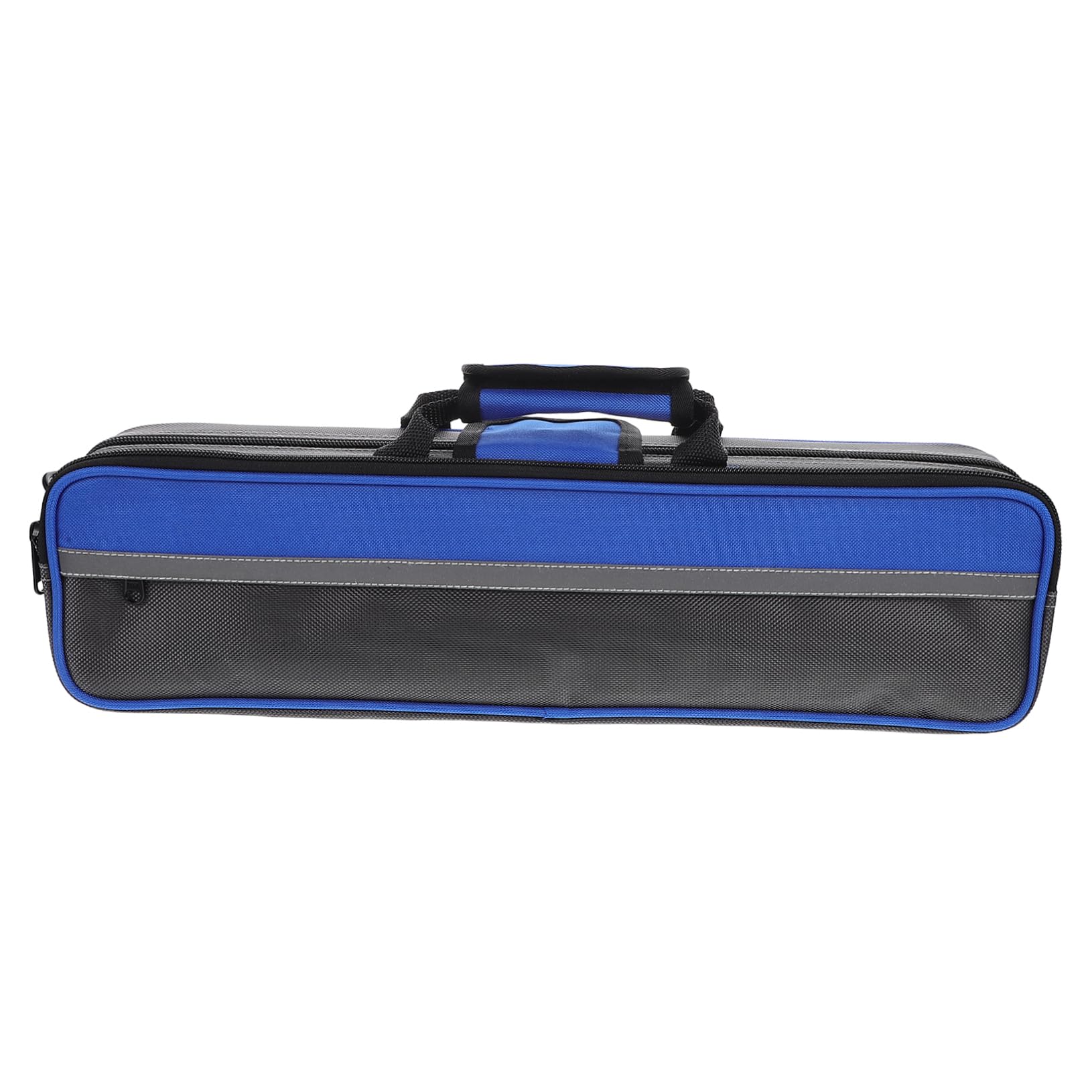 LIOOBO 17Hole Lightweight Canvas Flute Carrying Bag with Organized Space for Accessories Portable Storage for Music Lovers for Lessons and Performances Blue