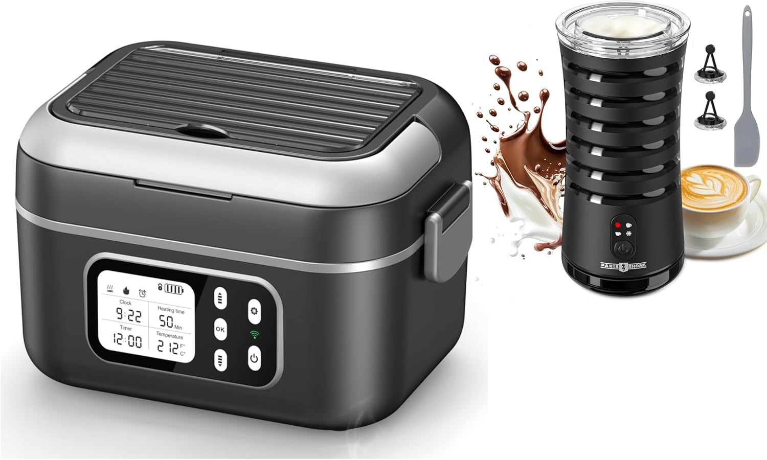 Milk Frother Bundle with Lunch Box