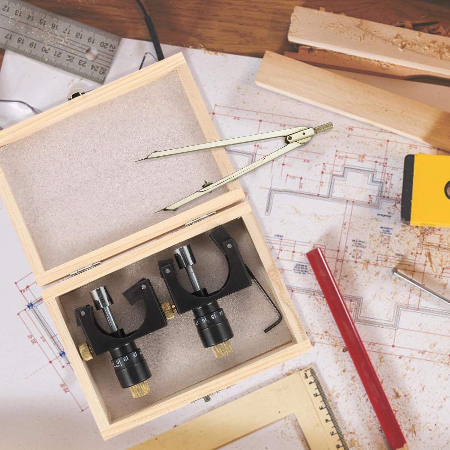 Angoily Planer Setting Jointer Planer Woodworking Tools and Accessories Gauge Aligner Precision Positioning Tools