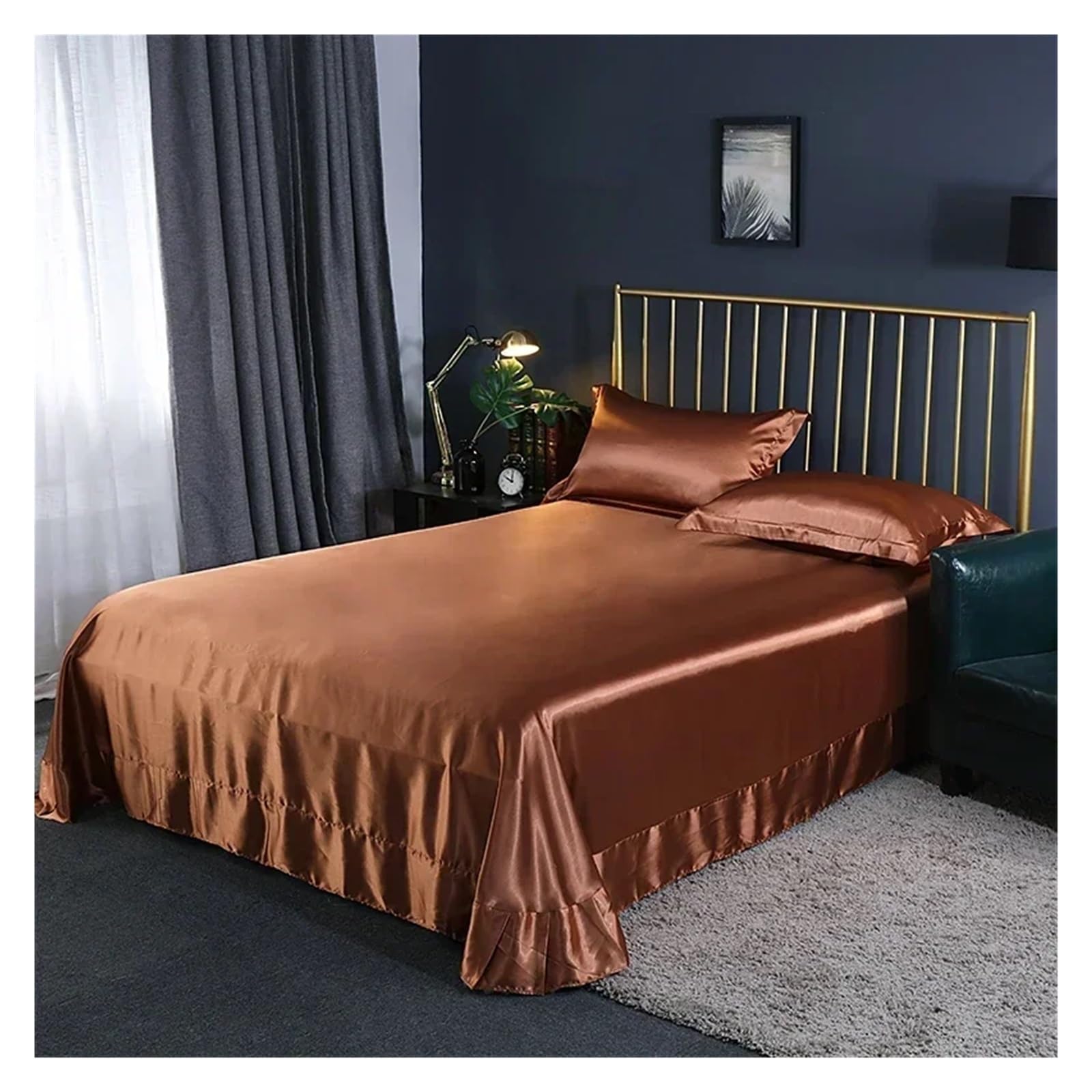 Drap de lit en soie doux pour la peau et les cheveux délicats