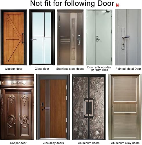 Vista 2 de Picowe Paquete de 2 ganchos magnéticos para colgar coronas, ganchos para colgar coronas para puerta delantera de metal para decoraciones de Navidad