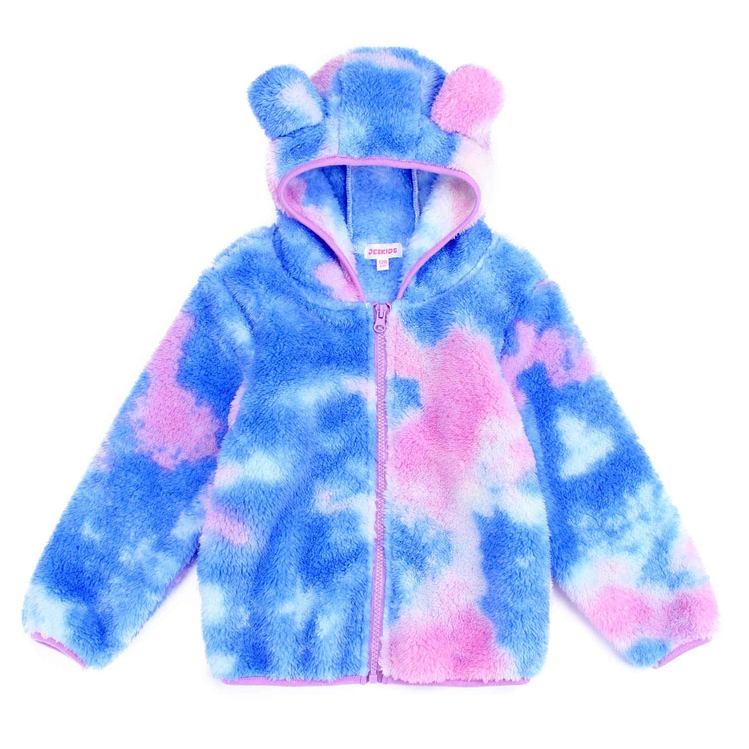 JESKIDS Toddler Girls Boys Fleece Hoody Jacket Zip Up Teddy Coat Warm Winter Outwear