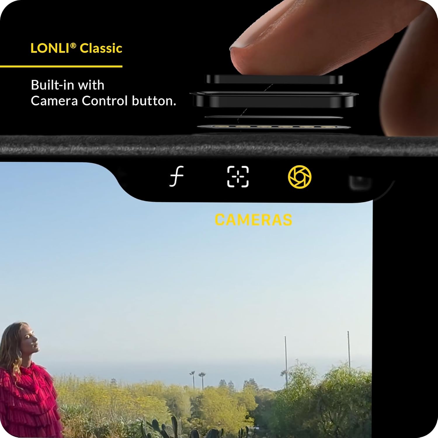 LONLI Classic - for iPhone 16 Pro Leather Case [Camera Control Button Coverage] - European Genuine Vele Leather Phone Case - Smoothen and Soften Over Time - [Compatible with Magsafe] - Black - Image 2