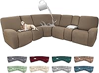 Vista 425 de Fundas 100% impermeables para sofá reclinable seccional, fundas para sofá reclinable en forma de L, funda para sofá seccional de esquina