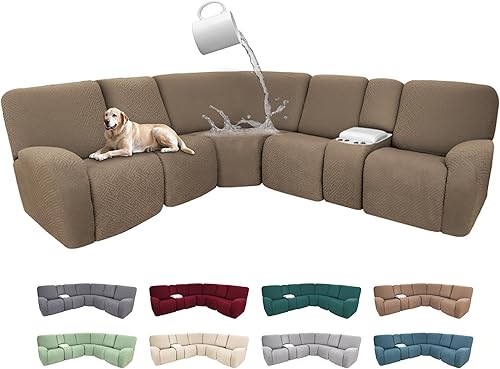 Miniatura 425 de Fundas 100% impermeables para sofá reclinable seccional, fundas para sofá reclinable en forma de L, funda para sofá seccional de esquina en forma de