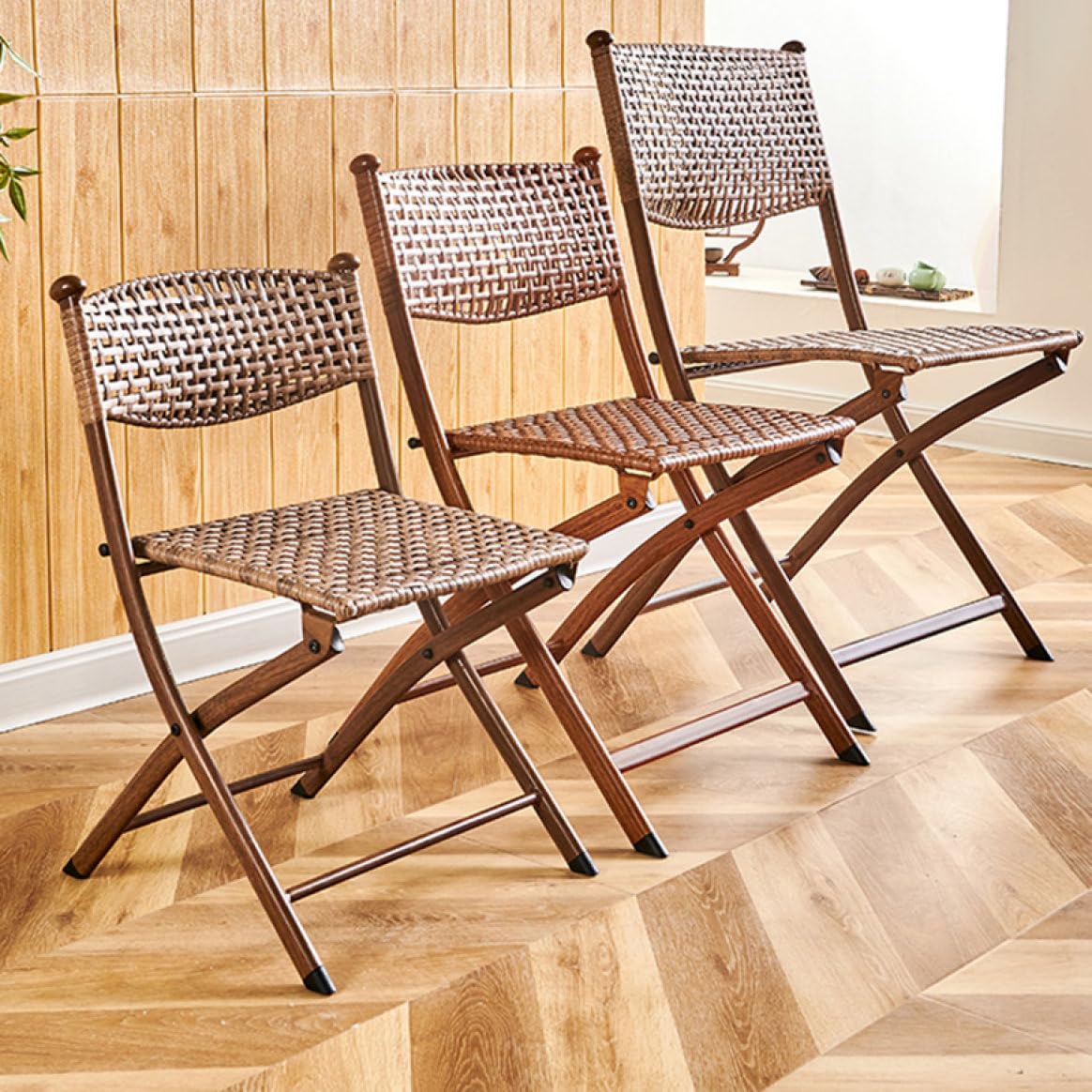 Amazon.co.jp: [Donahutt03] 折り畳み椅子 籐編み 手細工籐椅子 撥水