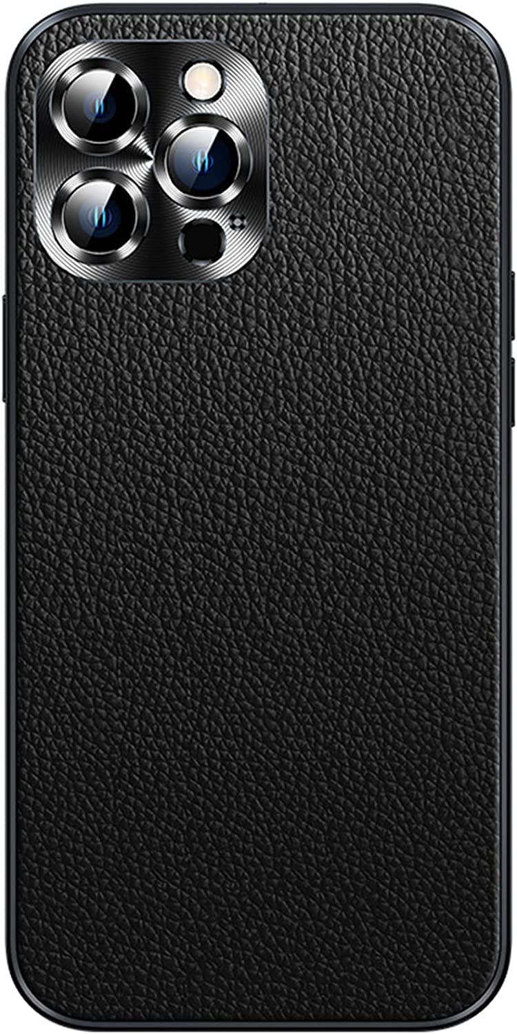 Coque cuir véritable iPhone 13 Pro Max luxe avec protection caméra métal - 7