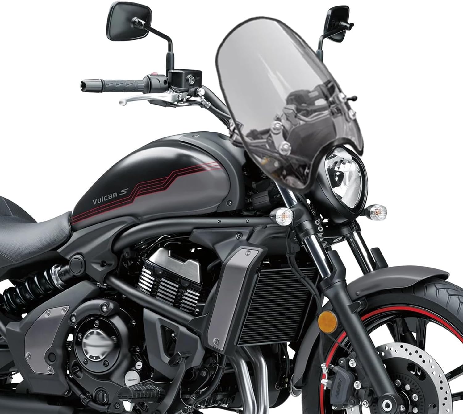 For Vulcan S 650 900 VN650 Eliminator SE 400 450 500 SE E400 E450 E500 vulcan s 650 2026-2015 Motorcycle windshield fairing front windshield handlebars windshield instrument panel (black,Smoke Gray)