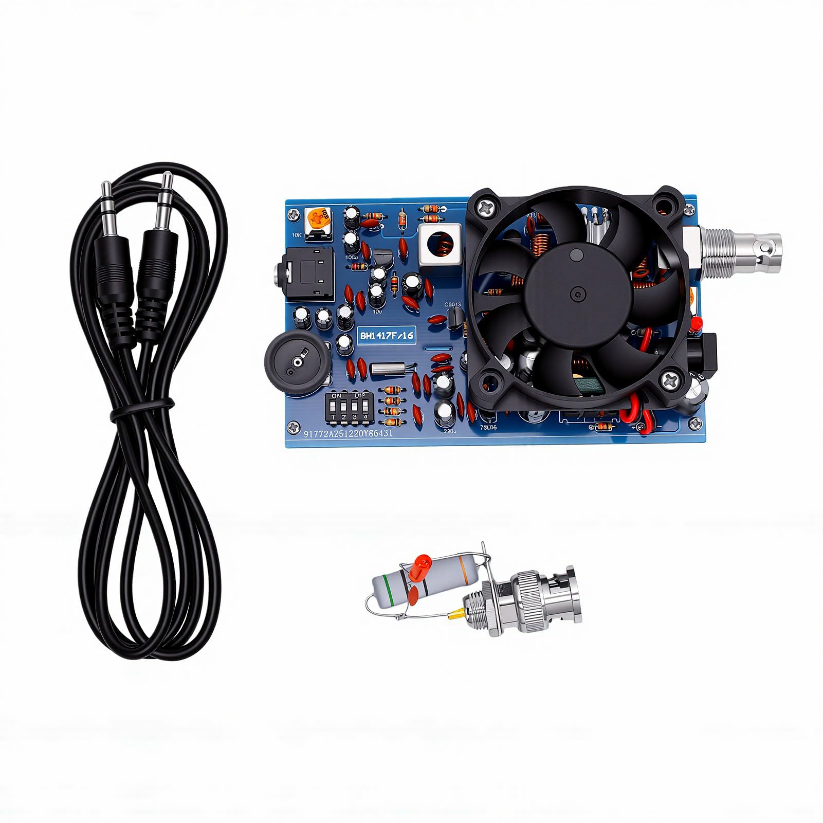 Annadue FM-Stereo-Sender, Analoger Chip, 6 Bis 12 V Spannungsversorgung, Fernübertragung, Stereo-Sound-Sender für Radio-Enthusiasten, Studenten-Radio-Lernen