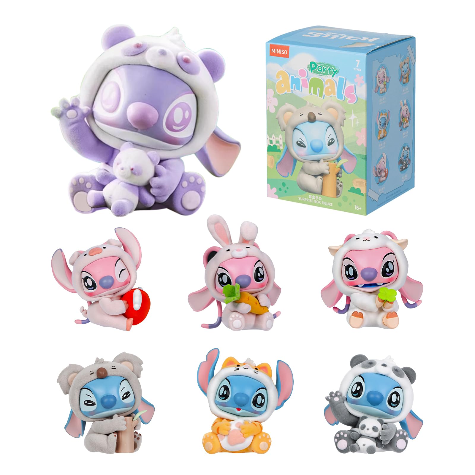 MINISO Stitch Blind Box, Lilo & Stitch Blind Box Figures, 2.5 Inches Disney Stitch Collectible Toys Random Design, Lilo and Stitch Surprise Box Toys for Collectable Action Figures, Gift Idea, 1PC