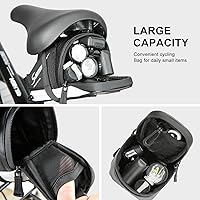 Vista 22 de Bike Seat Bag Bicycle Saddle Bag Under Seat Waterproof Reflective Cycling Saddle Pack for Mountain Road Bikes Black