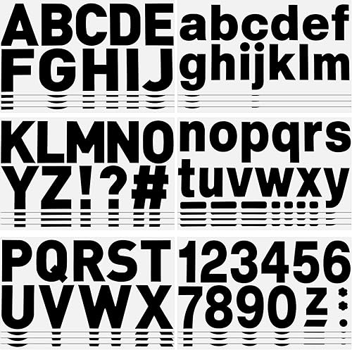 24 hojas de 232 calcomanías de letras del alfabeto de 2.5 pulgadas, calcomanías de letras grandes autoadhesivas para el aula, buzón, tablón de
