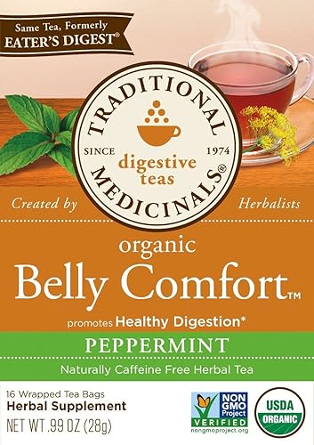 Miniatura 2 de Traditional Medicinals Organic Belly Comfort - Té digestivo de menta, 16 bolsas de té (paquete de 1)