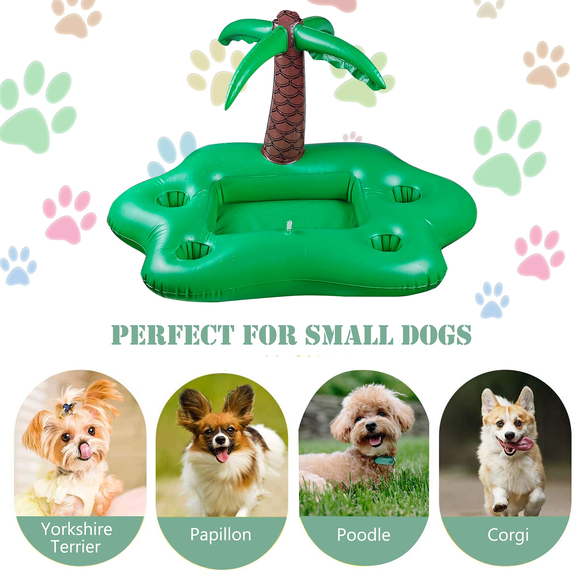 Amazon.co.jp: KUCDBUN 犬用プール浮き輪セット 犬用浮き輪 折りたたみ  