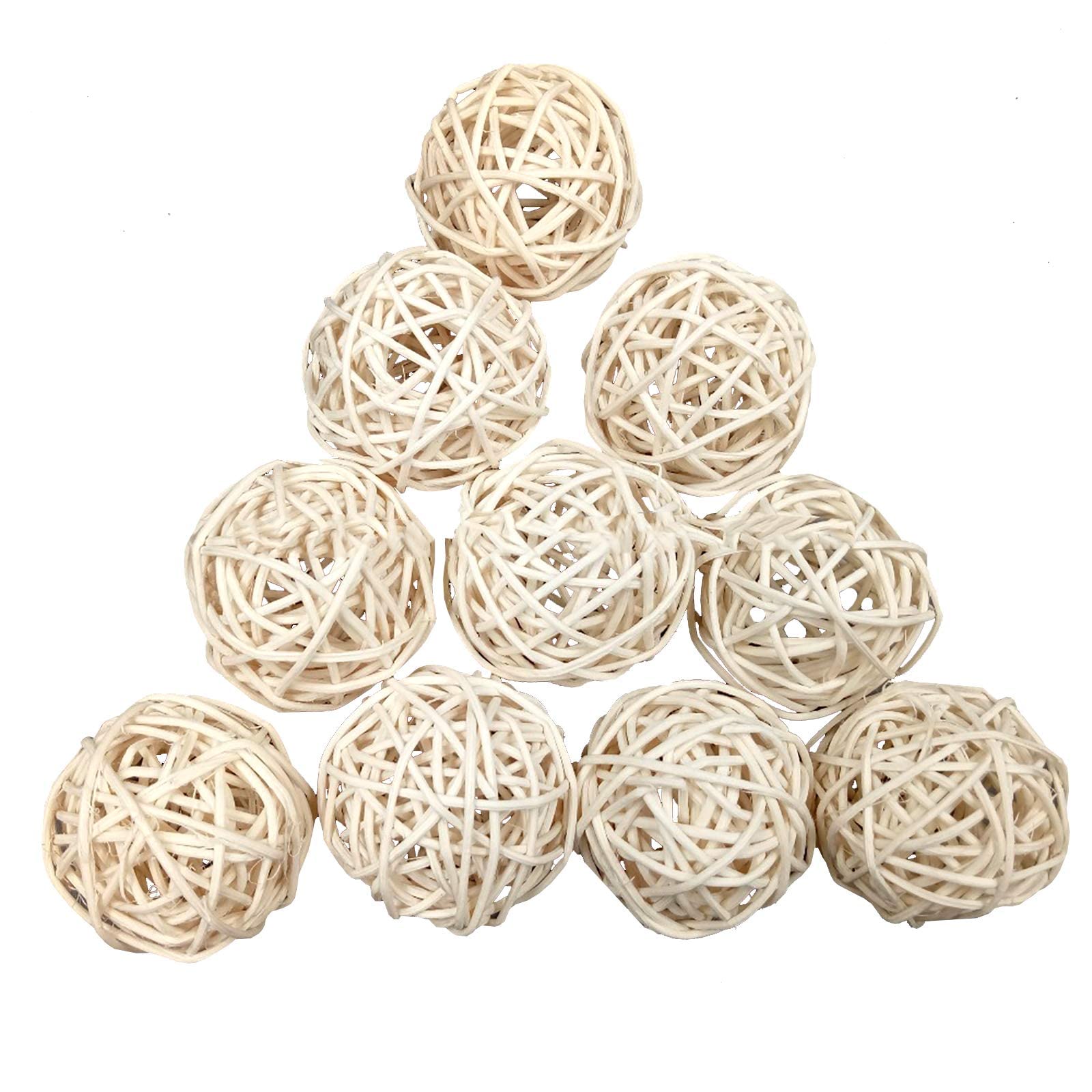 Ascension ® 10pcs Rattan Balls Shape DIY Ornament Art & Craft Birthday Diwali Christmas Party Decor Valentine Gift Party Decoration 5cm Size