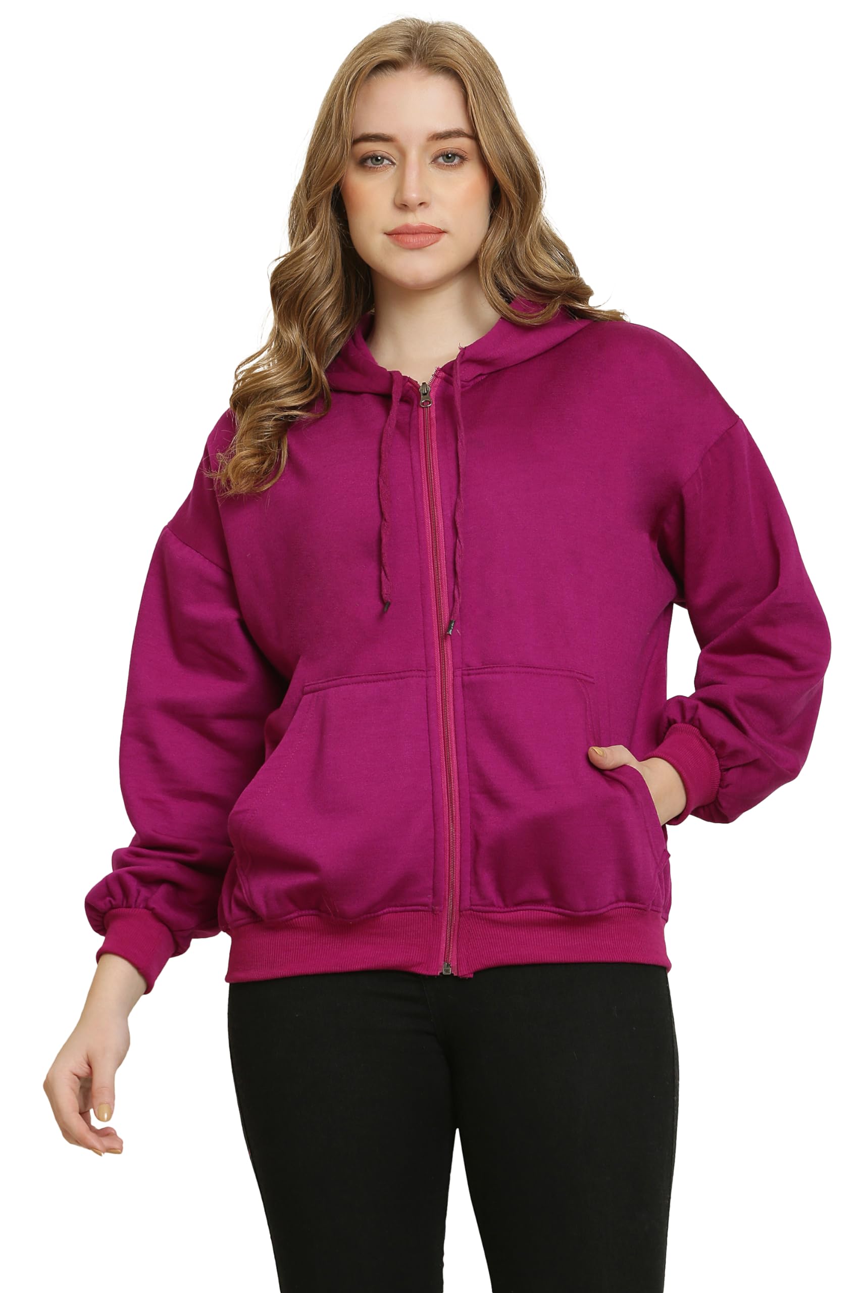 CANIDAE Zipper Hoodie for Women Solid Full Sleeves Hooded Jacket SMALL-12XL-picture-22